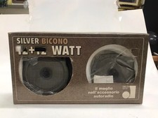 DELTA SOUND COPPIA DI CASSE AUTORADIO SILVER BICONO 12+12 WATT ARTICOLO VINTAGE