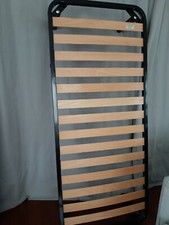 Rete a doghe 80x190 con piedi e materasso a molle come nuovi