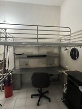 Letto a soppalco IKEA da 1 piazza e Mezza + 2 mensole +  Materasso + Accessori