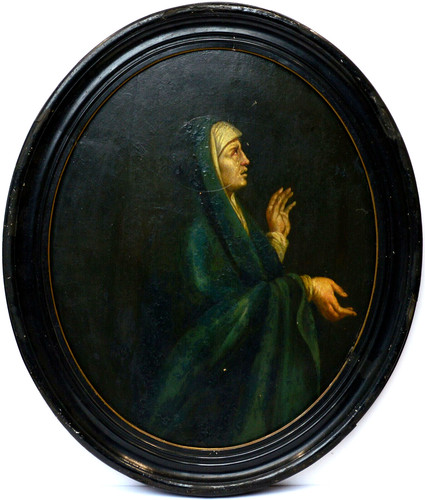 Quadro olio tavola legno
