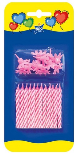 Candele cera rosa e - 12,