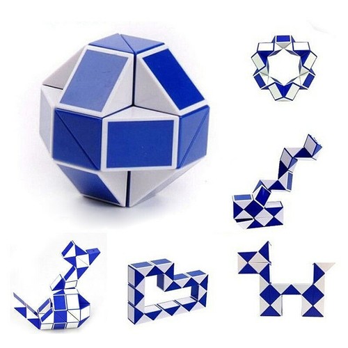 Cubo rubiks snake blu - di,