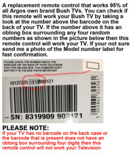 Telecomando tv bush nuovo un
