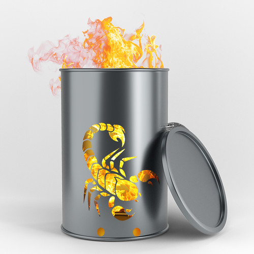 Bidone fuoco scorpione idea - bidone,