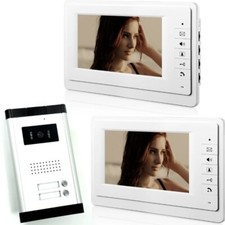 VIDEOCITOFONO 2 MONITOR KIT BIFAMILIARE TELECAMERA