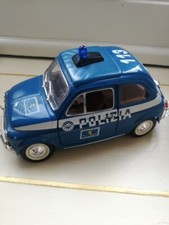 POLIZIA Di STATO Modellino FIAT 500. BURGO. Die Cast 1/21 Come Da Foto. Vintage.