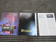 Mcintosh MC 2002 Manuale del proprietario, 2 brochure di fabbrica, lucido, USA