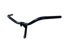 Manubrio bici acciaio nero - manubrio,