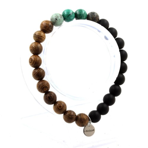 Bracelet perles malachite - perles,