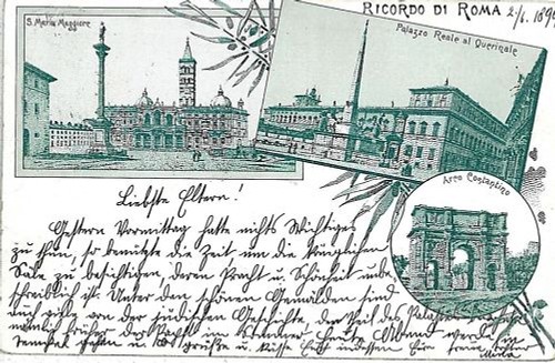 Cartolina epoca roma citta - cartolina,