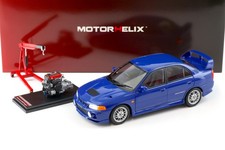 Elica motore 1:18 Mitsubishi Lancer EVO 4 IV Icelle blu 1999 con motore M84005