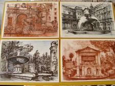 (FG.Q06) 4 cartoline CITTÀ DEL VATICANO + francobolli - LINO BIANCHI BARRIVIERA