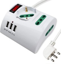 Multipresa da Scrivania/Tavolo con 3 prese, 1.5 Metri