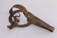 Antica trappola volpe coniglio bulgaro ferro battuto a mano XVIII secolo