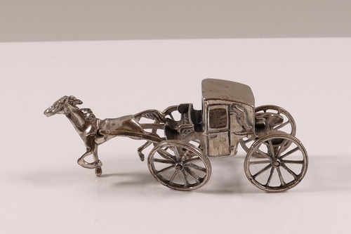 Statua argento 800 carrozza - statua, in
