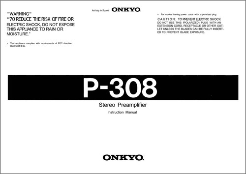 Onkyo 308 preamplificatore - p-308,
