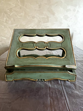 Leggio dell'800 in legno intagliato e dipinto a mano, unico nel suo genere