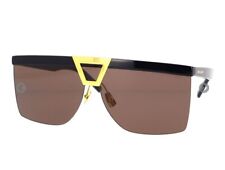 Occhiali da sole mascherina nero e oro unisex