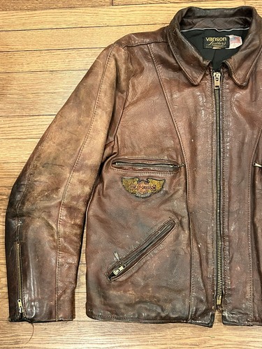 Giacca moto pelle - , marrone