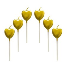 Candeline Compleanno a Cuore,6 Pcs Particolari Candele di Compleanno a Forma S