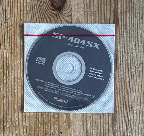 Roland sp404 utility rom - roland, cd