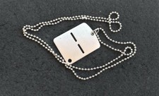 Piastrina di riconoscimento originale Es.Italiano compilata classe 1960 rara