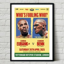 Poster combattimento Chris Eubank Jr vs. Conor Benn 2025 | Stampa Boxe Londra | UFC