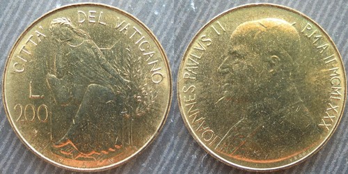 Vatican city 200 lire - city,