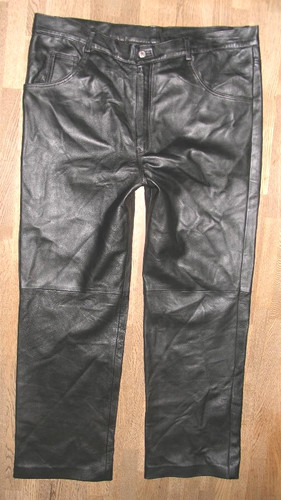 Jeans pelle uomo - jeans, nera