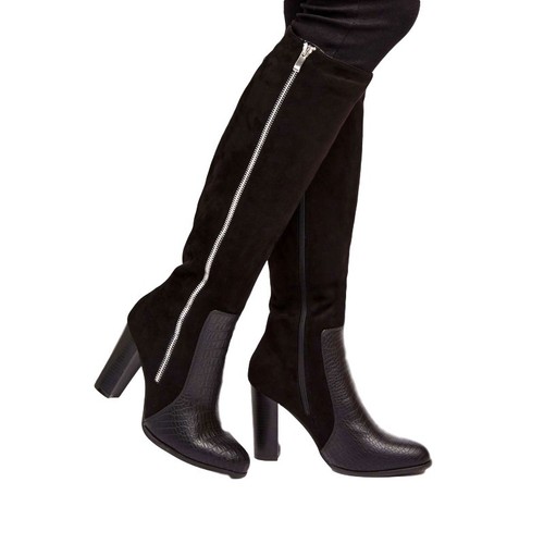 Stivaletto wallis nero effetto - stivaletto,