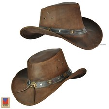 Cappello in pelle stile