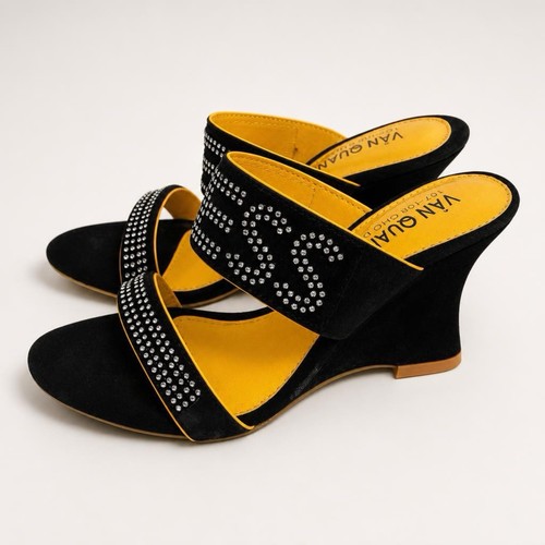 Sandali guess neri con - con, zeppa