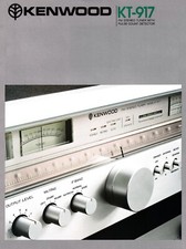 Scansioni ad alta risoluzione della rarissima brochure sintonizzatore Kenwood KT-917 vintage
