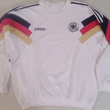 WEST GERMANY ADIDAS Vintage 80/90s Felpa Calcio Jacket Fussball Jacke D9 XL Rare