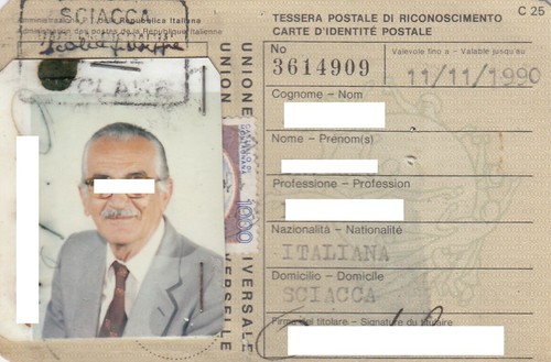 Tessera postale castelli - tessera,