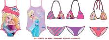 FROZEN DISNEY ELSA E ANNA  costume mare intero o bikini bambina ragazza 