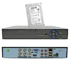 KIT Dvr 4 Canali CON HARD DISK DA 500 GB  Incluso P2P Professionale 5 MPX UHD