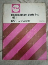 BSA A65 650 cc 1971 LIGHTNING THUNDERBOLT FIREBIRD SCRAMBLER CATALOGO RICAMBI