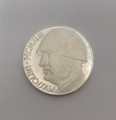 1943 italia lire - 20, mussolini