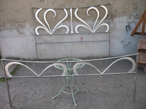 Letto ferr0 battuto argentato - ferr0,