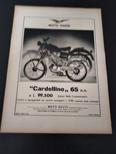 1954 MOTO GUZZI CARDELLINO 65 ANNI 50 PUBBLICITA EPOCA VINTAGE AD
