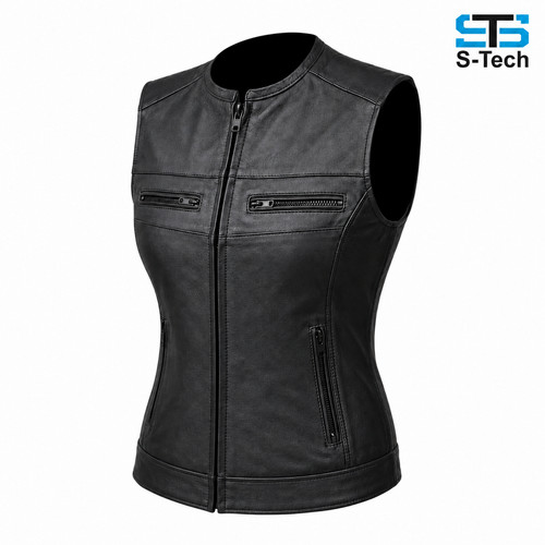 Moto gilet pelle donna - pelle,