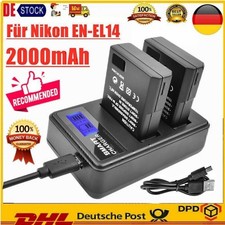 2X EN-EL14 EN-EL14a Akku / LCD