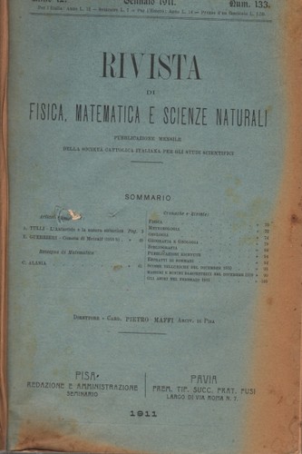 Rivista fisica matematica - di,