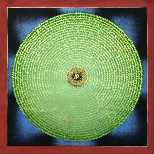 Quadro mantra mandala - om,