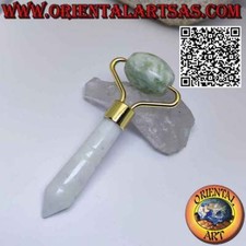 Rullo massaggiante "face roller" in Giada naturale per Gua Sha piccolo