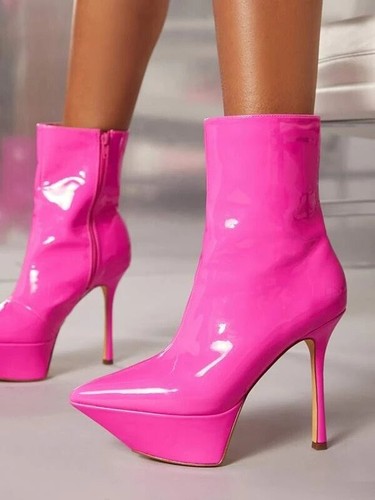 Scarpe stivaletti sexy rosa