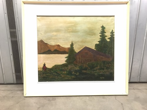 Vecchio quadro dipinto olio - quadro,
