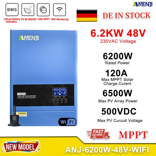 Inverter solare ibrido - solare, 6200w