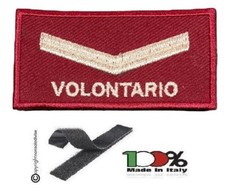 Patch Grado Pettorale a Strip Fondo Amaranto VVFF Vigili Volontario VVFF-G2-NEW